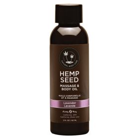 Earthly Body Hemp Seed Massage Oil Lavender 2oz