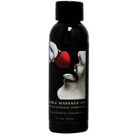 Earthly Body Edible Massage Oil Strawberry 2oz