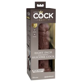 King Cock Elite Dual Density Silicone Cock Brown 8