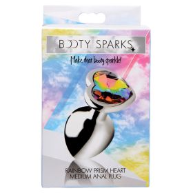 Booty Sparks Rainbow Prism Heart Anal Plug Medium